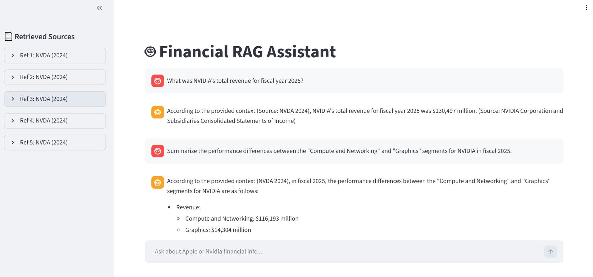 Financial RAG Assistant